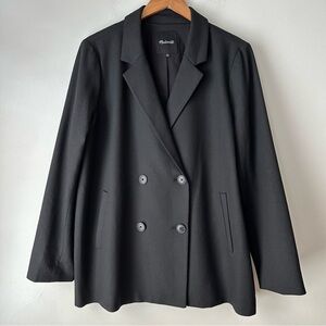 Madewell Black Double-Breasted Blazer